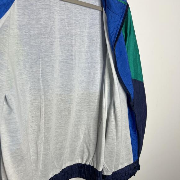 Vintage‎ Robert Scott Ltd Jacket Mens XL Blue Green Colorblock Windbreaker 90s - Picture 5 of 9